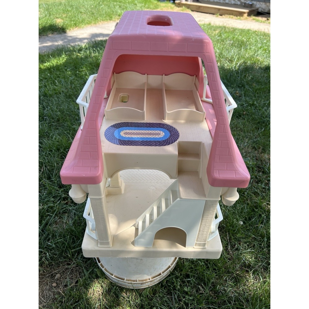 Vintage Little Tikes Grandma's Cottage Dollhouse Pink Roof Toy House USA - Picture 2 of 6